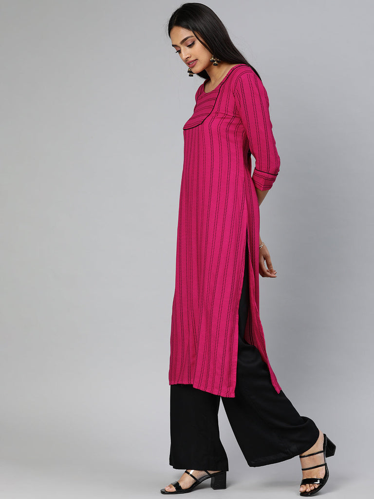 Pink Straight Kurta
