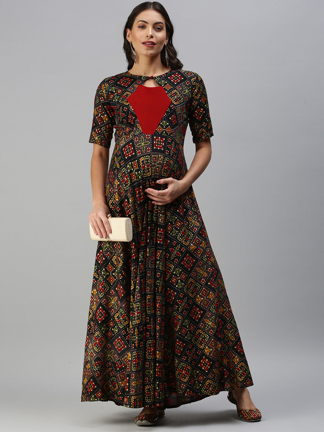 Black Maternity Dress The Anarkali Shop Black Maternity Dress The Anarkali Shop