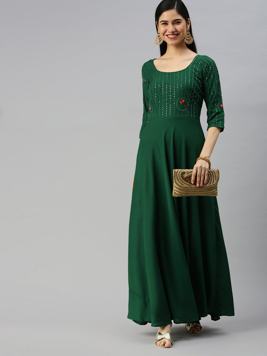 Embroidered Maxi Ethnic Dress The Anarkali Shop Embroidered Maxi Ethnic Dress The Anarkali Shop