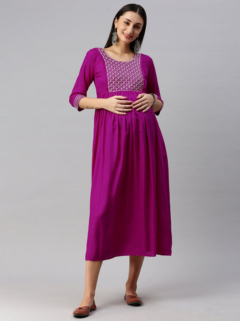 Embroidered Maternity Dress The Anarkali Shop Embroidered Maternity Dress The Anarkali Shop