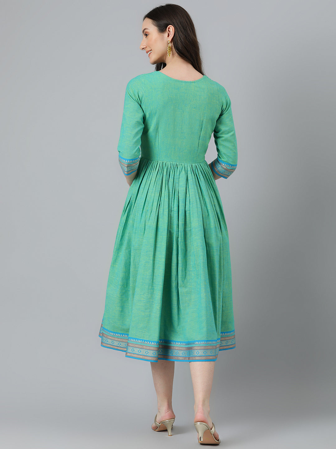 Minakshi Green Midi Dress