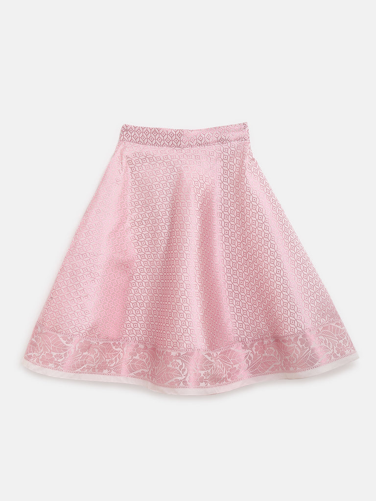 White Jacquard two piece set